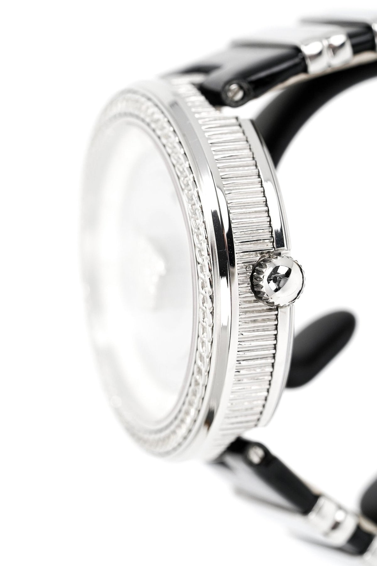  Shop Authentic Versace V Metal Icon Silver Dial Black & Silver Strap Watch for Women - VLC010014 - Luxxuri