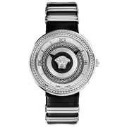  Shop Authentic Versace V Metal Icon Silver Dial Black & Silver Strap Watch for Women - VLC010014 - Luxxuri