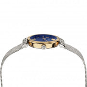  Shop Authentic Versace Meander Blue Dial Silver Mesh Bracelet Watch for Women - VELW00520 - Luxxuri