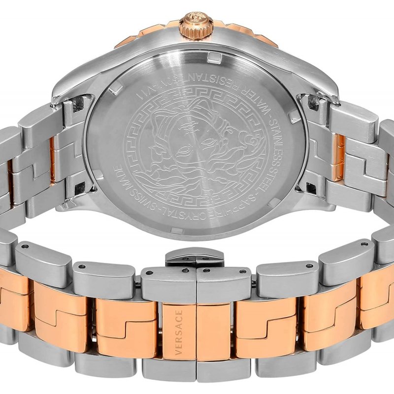  Shop Authentic Versace Hellenyium GMT Silver Dial Two Tone Steel Strap Watch for Men - V11030015 - Luxxuri