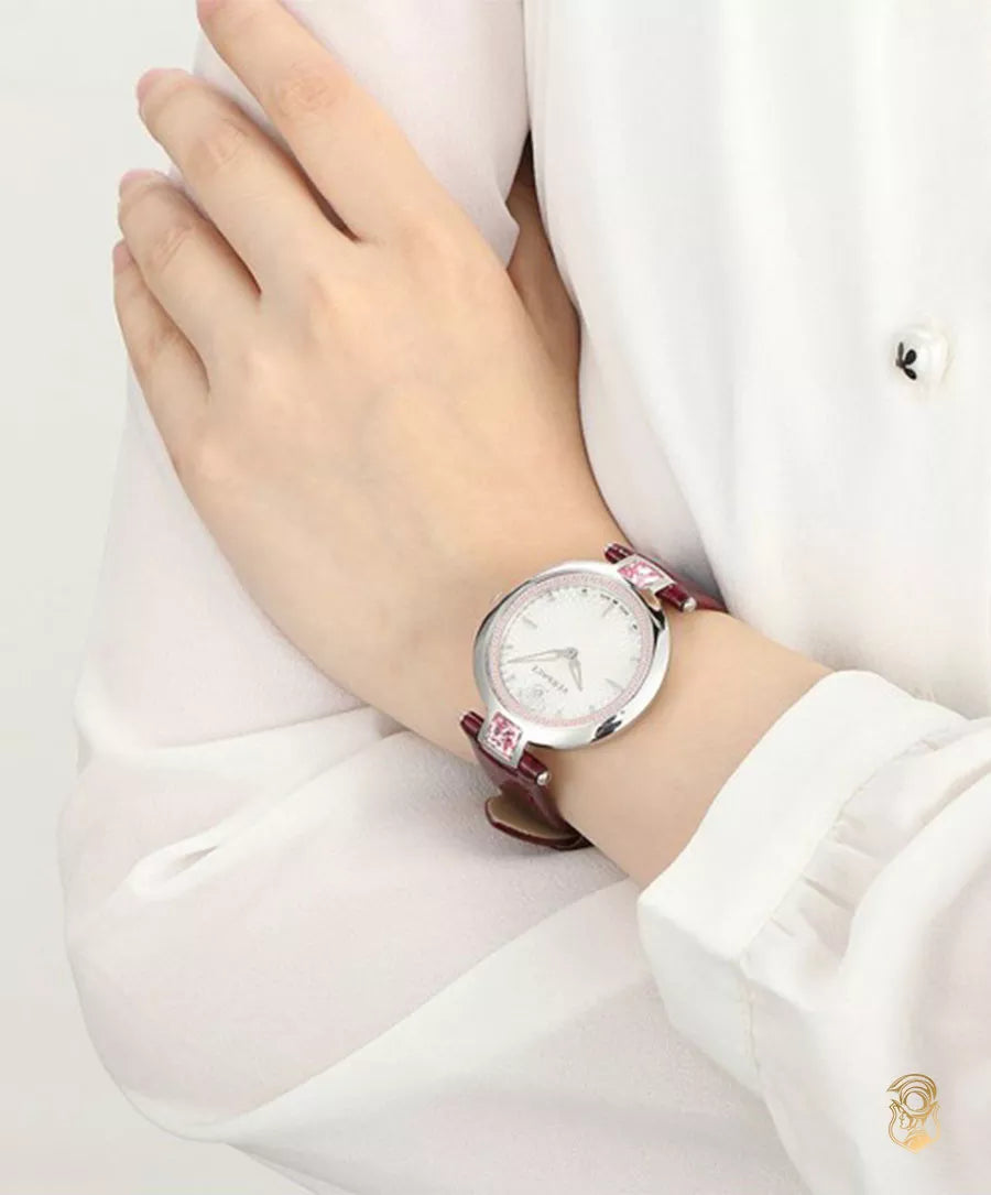  Shop Authentic Versace Olympo Crystal Gleam White Dial Purple Leather Strap Watch for Women - VAN010016 - Luxxuri