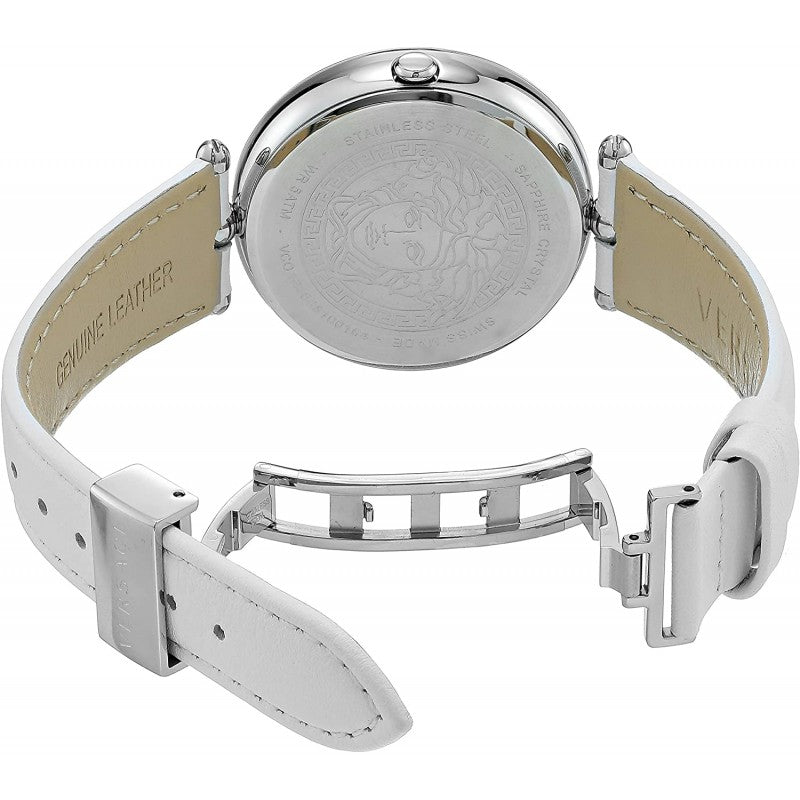  Shop Authentic Versace Palazzo Empire White Dial White Leather Strap Watch for Women - VCO010017 - Luxxuri