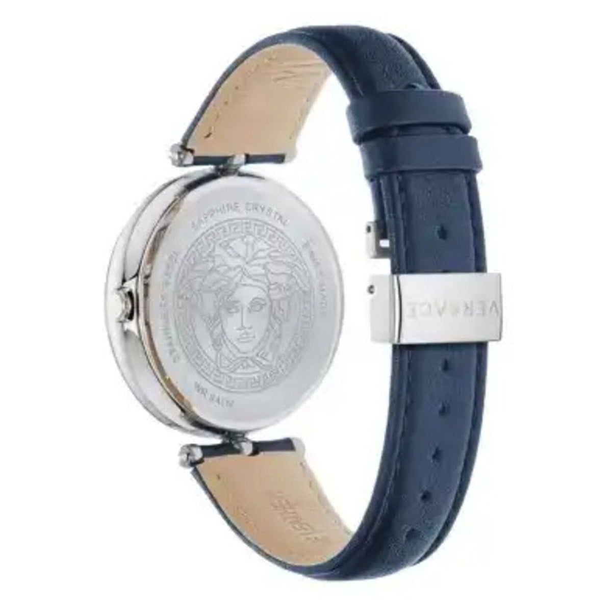  Shop Authentic Versace Palazzo Empire Black Dial Blue Leather Strap Watch for Women - VCO080017 - Luxxuri