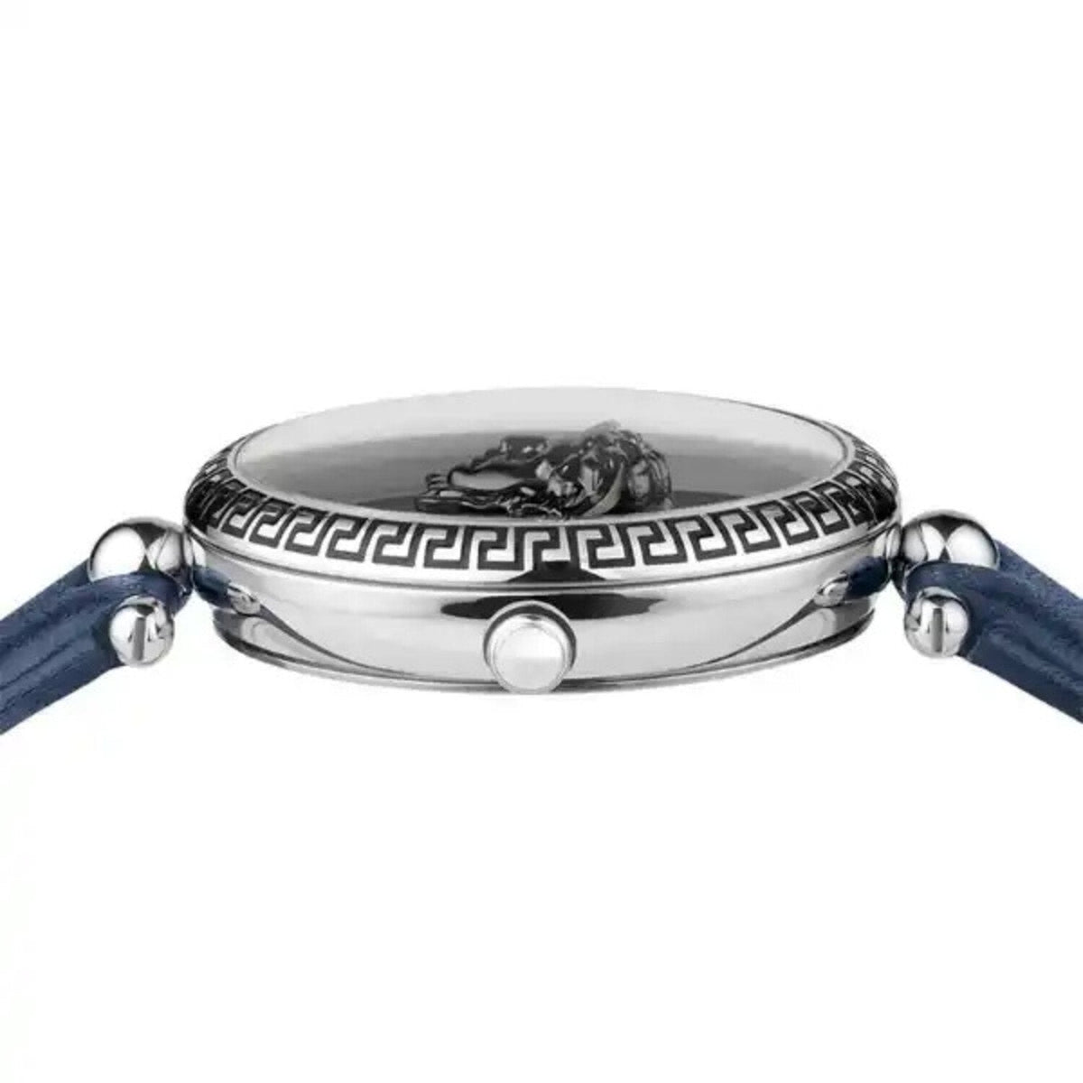  Shop Authentic Versace Palazzo Empire Black Dial Blue Leather Strap Watch for Women - VCO080017 - Luxxuri