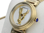  Shop Authentic Versace Mini Virtus Quartz White Dial Gold Steel Strap Watch For Men - VET300221 - Luxxuri