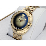  Shop Authentic Versace Shadov Quartz Gold Dial Gold Steel Strap Watch for Women - VEBM00618 - Luxxuri