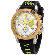  Shop Authentic Versace Sports Tech Chronograph Silver Dial Black Rubber Strap Watch for Women - VELT00519 - Luxxuri