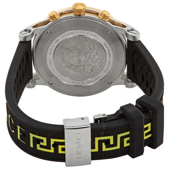  Shop Authentic Versace Sports Tech Chronograph Silver Dial Black Rubber Strap Watch for Women - VELT00519 - Luxxuri