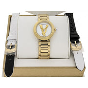  Shop Authentic Versace Mini Virtus Quartz White Dial Gold Steel Strap Watch For Men - VET300221 - Luxxuri