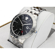  Shop Authentic Versace Univers Analog Black Dial Silver Steel Strap Watch for Men - VEBK00418 - Luxxuri