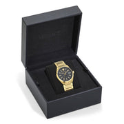  Shop Authentic Versace V-Auria Quartz Black Dial Gold Steel Strap Watch for Men - VE0F00525 - Luxxuri
