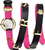  Shop Authentic Versace V-Flare Quartz Black Dial Black Leather Strap Watch for Women - VEBN00218 - Luxxuri