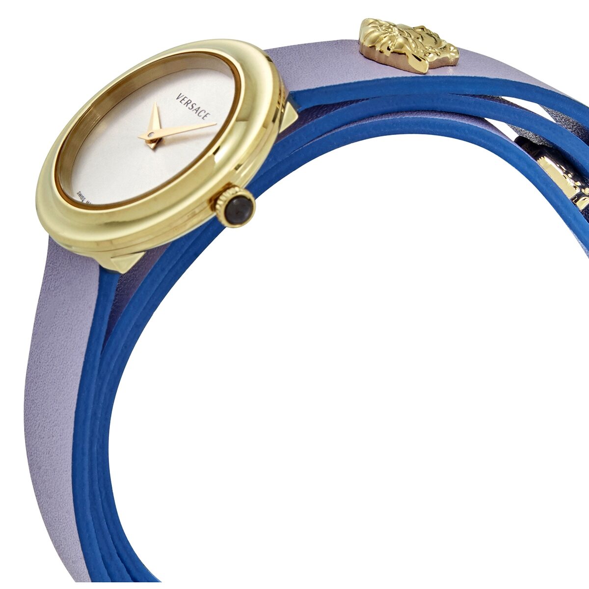  Shop Authentic Versace V-Flare Silver Dial Purple Leather Strap Watch for Women - VEBN00318 - Luxxuri
