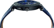  Shop Authentic Versace V Race Chronograph Quartz Blue Dial Blue Leather Strap Watch For Men - VEBV00419 - Luxxuri