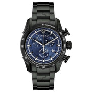  Shop Authentic Versace V-Ray Chronograph Quartz Blue Dial Black Steel Strap Watch For Men - VE2I00521 - Luxxuri