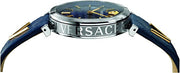  Shop Authentic Versace V-Twist Quartz Blue Dial Blue Leather Strap Watch for Women - VELS00119 - Luxxuri