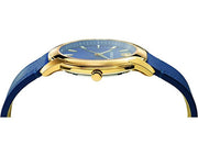  Shop Authentic Versace V-Urban Quartz Blue Dial Blue Leather Strap Watch for Men - VELQ00319 - Luxxuri