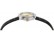  Shop Authentic Versace Virtus Quartz White Dial Black Leather Strap Watch For Women - VET300421 - Luxxuri