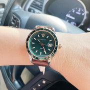  Shop Authentic Versace Hellenyium Green Dial Brown Leather Strap Watch for Men - V11090017 - Luxxuri