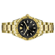  Shop Authentic Versace Hellenyium Quartz Black Dial Gold Steel Strap Watch For Men - VE3A00820 - Luxxuri