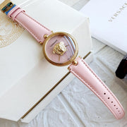  Shop Authentic Versace Palazzo Empire Pink Dial Pink Leather Strap Watch for Women - VCO030017 - Luxxuri