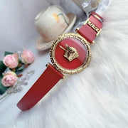  Shop Authentic Versace Palazzo Empire Greca Red Dial Red Leather Strap Watch for Women - VEDV00319 - Luxxuri