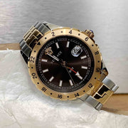  Shop Authentic Versace Hellenyium GMT Black Dial Two Tone Steel Strap Watch for Men - V11040015 - Luxxuri