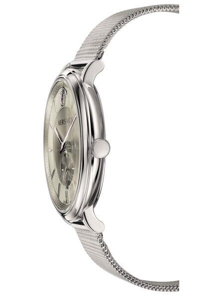  Shop Authentic Versace V-Circle Silver Dial Silver Mesh Bracelet Watch for Men - VBQ060017 - Luxxuri