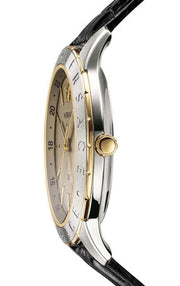  Shop Authentic Versace Univers Beige Dial Black Leather Strap Watch for Men - VEBK00218 - Luxxuri
