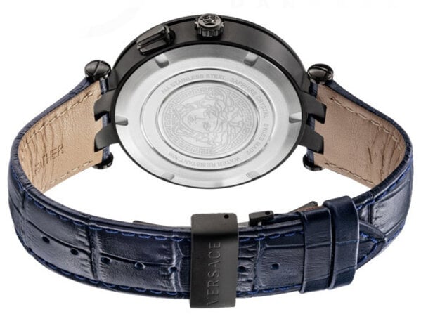  Shop Authentic Versace V Race Chronograph Quartz Blue Dial Blue Leather Strap Watch For Men - VEBV00419 - Luxxuri