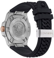  Shop Authentic Versace Chain Reaction Quartz White Dial Black Rubber Strap Watch for Men - VEDY00219 - Luxxuri