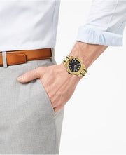  Shop Authentic Versace Chain Reaction Quartz Black Dial Two Tone Steel Strap Watch for Men - VEDY00619 - Luxxuri