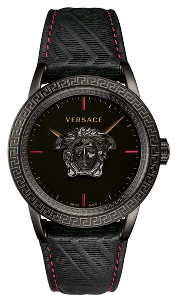  Shop Authentic Versace Palazzo Empire Black Dial Black Leather Strap Watch for Men - VERD00218 - Luxxuri