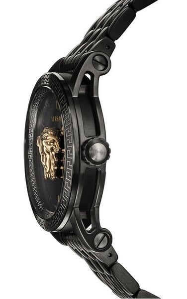  Shop Authentic Versace Palazzo Empire Black Dial Black Steel Strap Watch for Men - VERD00518 - Luxxuri