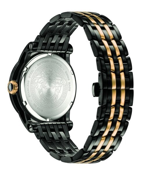  Shop Authentic Versace Palazzo Empire Black Dial Two Tone Steel Strap Watch for Men - VERD01119 - Luxxuri