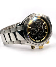  Shop Authentic Versace Classic Chronograph Quartz Black Dial Silver Steel Strap Watch For Men - VEV700419 - Luxxuri