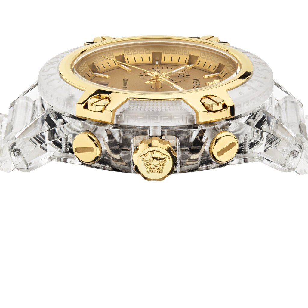  Shop Authentic Versace Icon Active Chronograph Gold Dial White Silicone Strap Watch for Men - VEZ700121 - Luxxuri