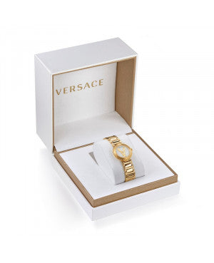  Shop Authentic Versace Mini Virtus Quartz White Dial Gold Steel Strap Watch For Men - VET300221 - Luxxuri