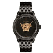  Shop Authentic Versace Palazzo Empire Black Dial Black Steel Strap Watch for Men - VERD00518 - Luxxuri