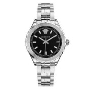  Shop Authentic Versace Hellenyium Black Dial Silver Steel Strap Watch for Women - V12020015 - Luxxuri