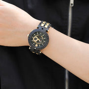  Shop Authentic Versace V-Race Analog Quartz Black Dial Two Tone Steel Strap Watch For Men - VEBV00619 - Luxxuri
