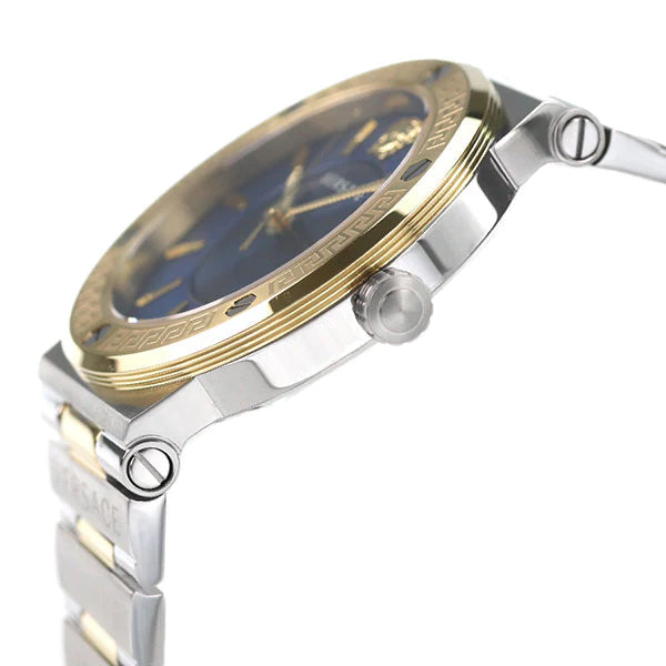  Shop Authentic Versace Greca Quartz Blue Dial Silver Steel Strap Watch for Women - VEVH01120 - Luxxuri