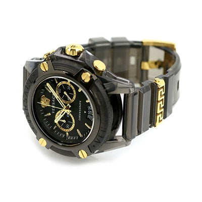  Shop Authentic Versace Icon Active Chronograph Black Dial Black Steel Strap Watch for Men - VEZ700421 - Luxxuri
