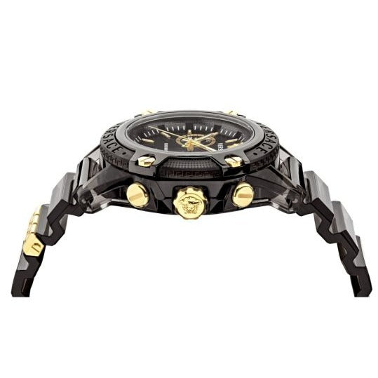  Shop Authentic Versace Icon Active Chronograph Black Dial Black Steel Strap Watch for Men - VEZ700421 - Luxxuri