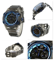 Shop Authentic Versace icon Active Chronograph Black Dial Black Silicone Strap Watch For Men - VEZ700622 - Luxxuri