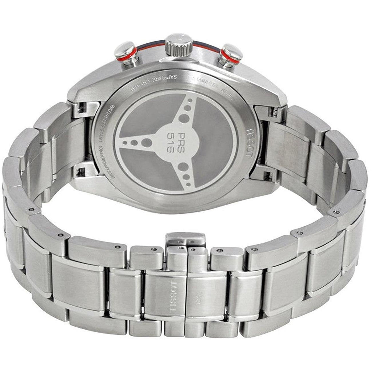  Shop Authentic Tissot T Sport PRS 516 Chronograph Black Dial Silver Steel Strap Watch For Men - T100.417.11.051.01 - Luxxuri
