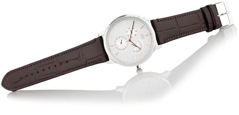 Shop Authentic Tommy Hilfiger Brad Chronograph White Dial Brown Leather Strap Watch For Men - 1710389 - Luxxuri