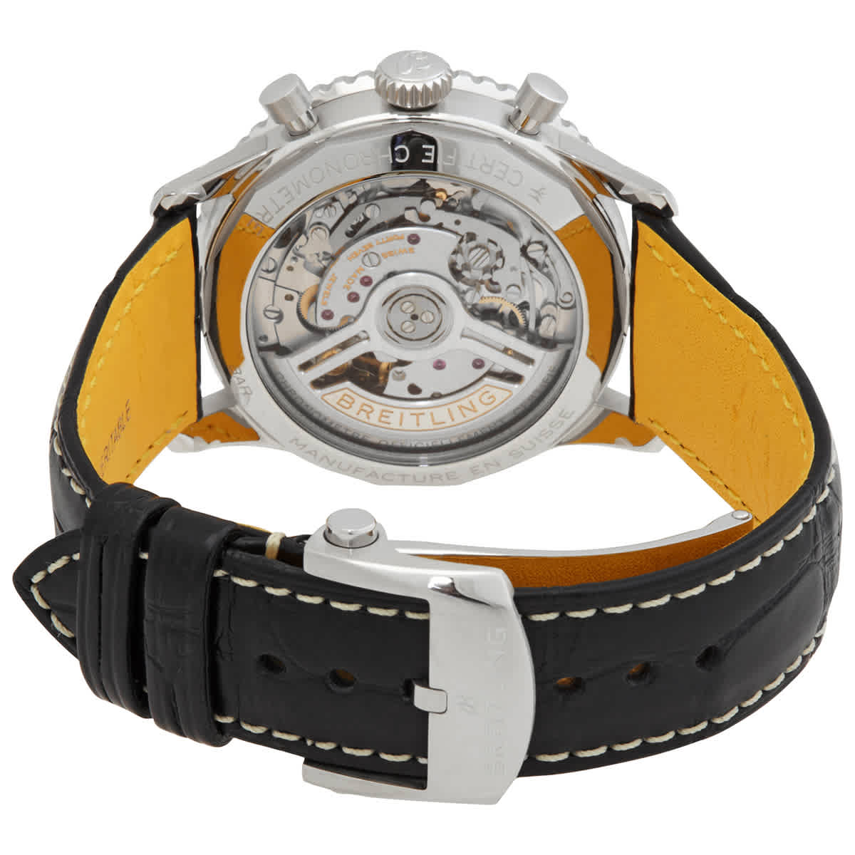  Shop Authentic Breitling Navitimer B01 Chronograph 41 Blue Dial Black Leather Strap Watch for Men - AB0139241C1P1 - Luxxuri