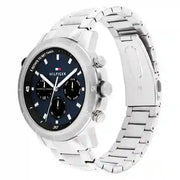  Shop Authentic Tommy Hilfiger Troy Chronograph Blue Dial Silver Steel Strap Watch For Men - 1792104 - Luxxuri