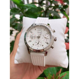  Shop Authentic Guess Marina Quartz White Dial White Rubber Strap Watch For Women - W1025L1 - Luxxuri